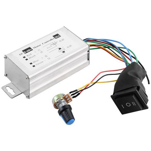 DC 9-60V 12V 24V 36V 48V 20A PWM Motor Speed Controller CW CCW Reverse Switch UK — image 1