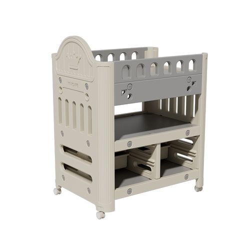 Mobile Baby Changing Unit Station W/ Drawer & Shelf Infant Diaper Table on Wheel — image 10