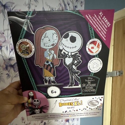 Crystal Art Buddies XL Disney Nightmare Before Christmas Jack & Sally Set of 2