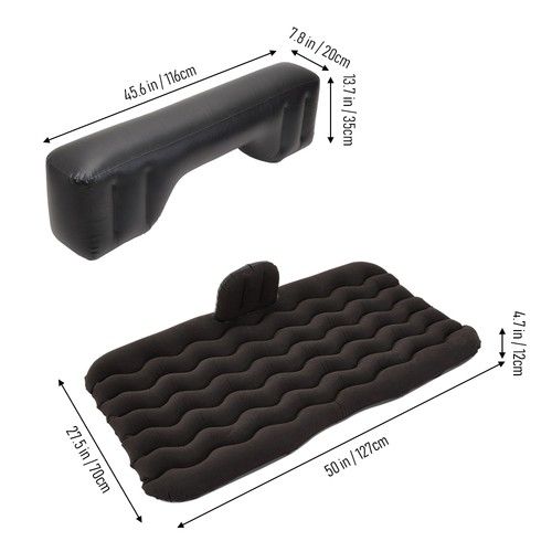 Inflatable Car Air Mattress for Back Seat Convertible Bed for Travel Camping