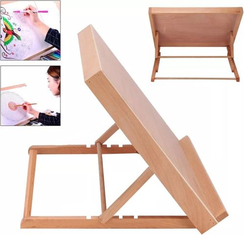 Adjustable Wooden Artist Workstation A3 Drawing Board Easel Art Craft Table Desk — image 7
