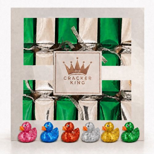 Glitter Duck Christmas Crackers – Pack of 6 with Collectable Colourful Ducks