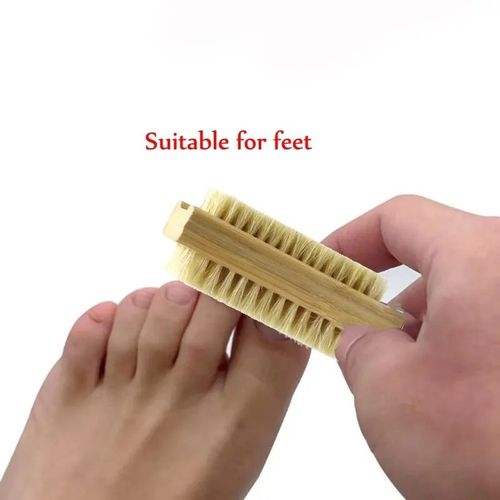 Wooden Nail Cleaning Brush Double Sided Hand Nail Scrub Brush UK — image 20