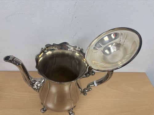 Vintage Victorian Style Silver Plate Tea Coffee Service Set 4pc Floral Ornate — image 7