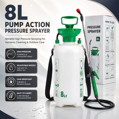 Garden Pressure Sprayer  5L / 8L  Portable Hand Pump Chemical Weed Spray Bottle — image 3
