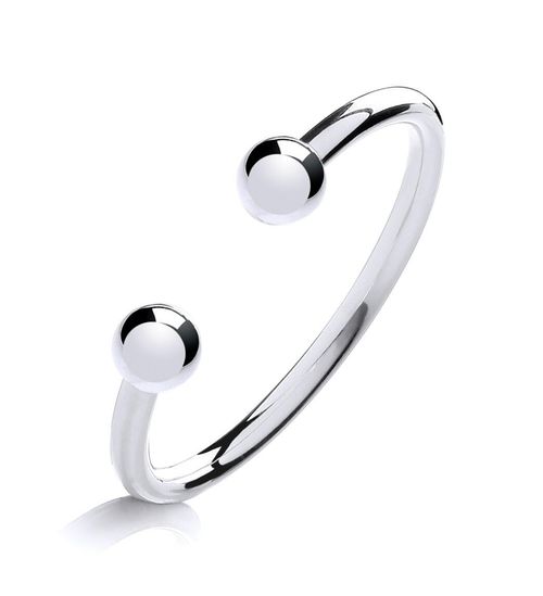 925 Sterling Silver Baby Torque Ball Opening Bangle - Babies New Born — image 7