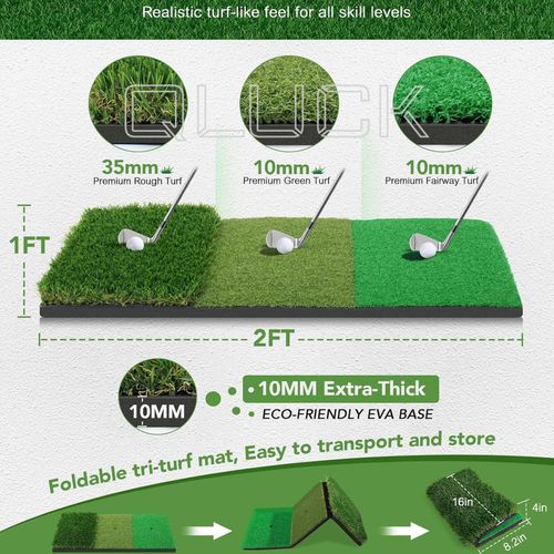 10x7ft Golf Practice Net Hitting Training Driving Aid Chipping Mat for Garden — image 4