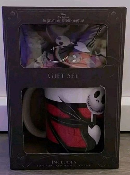 Nightmare Before Christmas Mug, Coaster and Keyring Set in Gift Box