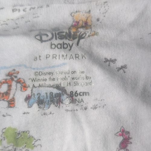 Disney Baby at Primark Winnie the Pooh Quilted Hooded Coat Ivory 12-18M — image 3
