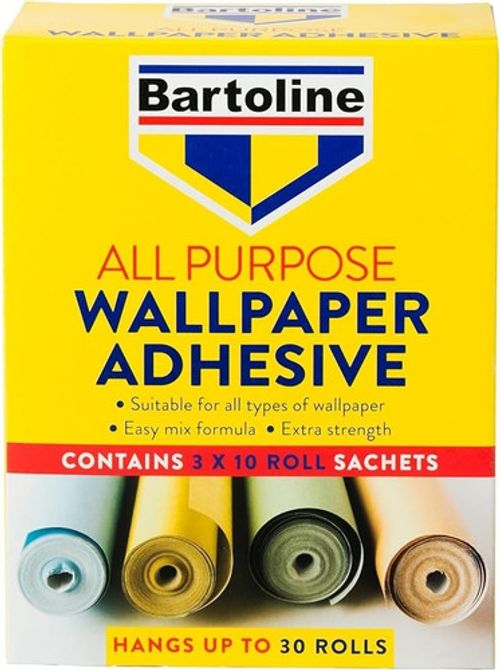 WALLPAPER PASTE 5 ROLLS 10 ROLLS ALL PURPOSE QUICK STRONG ADHESIVE XTRA STRENGTH