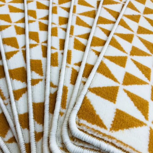 14 Open Plan Carpet Stair Treads mustard Large Pads size 60cm x 20cm (CHARM ) — image 2