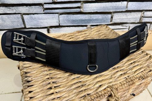 Anatomic Dressage Girth - Soft Curved Memory Foam- 24”,26”,28”,30”32” - Black