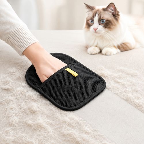 Pet Hair Remover Mitt Reusable Fur Lint Cleaning Glove Dog Cat Couch Car Seat — image 4