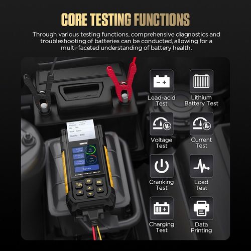 Car Lithium Battery Tester Analyzer Cranking Charging Battery Load Tester 0-80V  — image 4