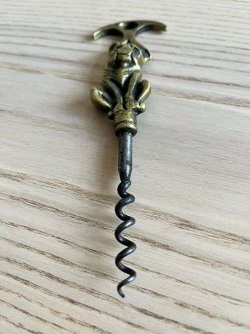Early C20th Vintage Brass Corkscrew