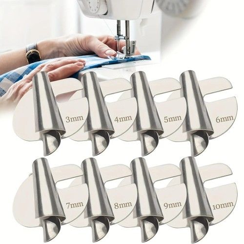 8pcs Rolled Hem Presser Foot Set 3-10mm Universal Sewing Machine Foot UK