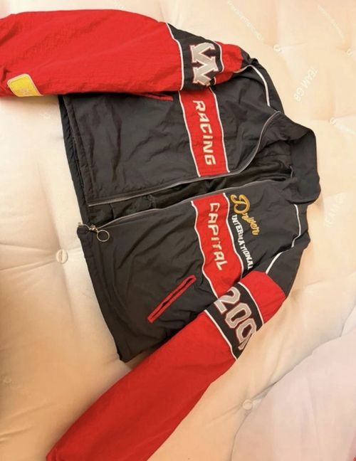 Indianapolis Speedway 2000s Speedway Racing Jacket Black/Red Zip-Up Lined — image 1