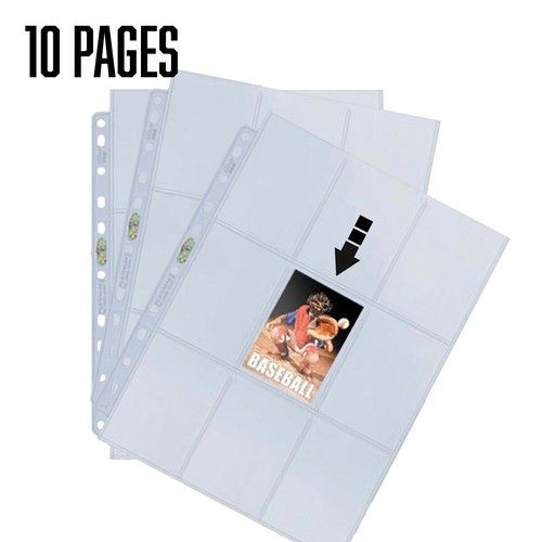 Ultra Pro Platinum A4 Trading Card 9-Pocket Pages/Sleeves 10 - 100 Yugioh, MTG