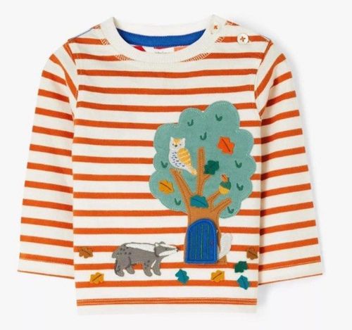 John Lewis Kids Long Sleeve Autumn/Winter Animal Scene Top Size 12-18 Months NEW — image 3