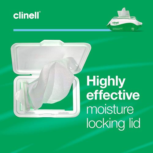 2 x CLINELL WIPES ANTIBACTERIAL WET WIPES KILLS 99.9% GERMS 200 WIPES PER PACK — image 4