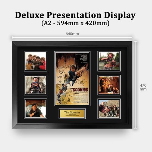 Goonies Signed Large A2 Framed Printed Autograph Memorabilia Gift — image 2