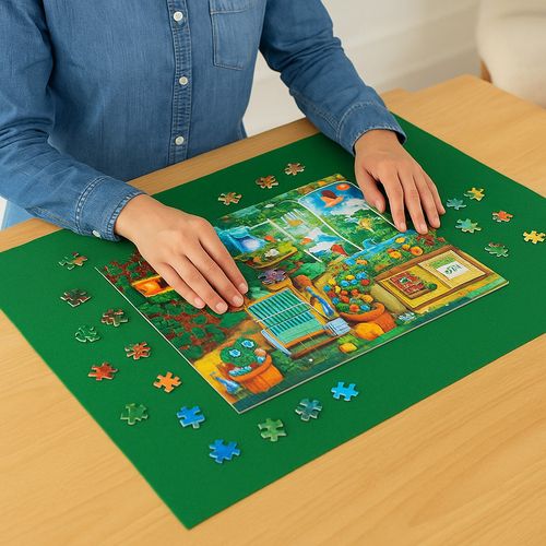 Jigsaw Puzzle Roll Up Rolling Mat Hard Storage Tube & Straps Up To 1500 Pieces — image 3