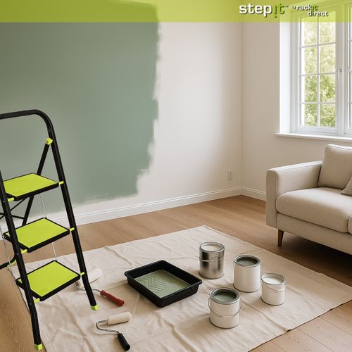 3 Step Steel Ladder Foldable Safety Step Stool 150kg Heavy Duty Anti-Slip Treads — image 9