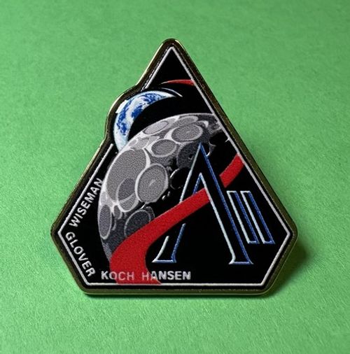 NASA Artemis II (2) Return to the Moon Crew Mission Lapel Pin 1" diameter