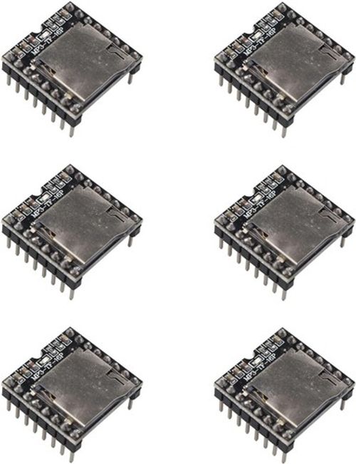 6PCS DFPlayer Mini MP3 Player Module Audio Voice Decode Board Shield Supporting 