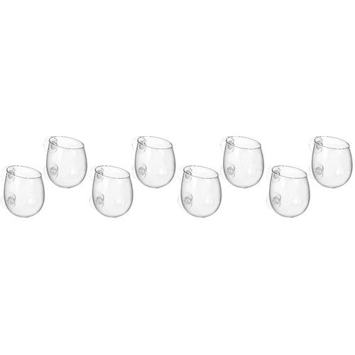 8Pcs Reusable Glass Aquatic Plant Cups for Freshwater and Saltwater Tanks