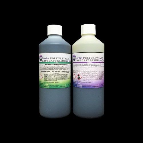 Black Fast Cast Polyurethane Liquid Plastic Casting Resin 1kg Kit (925ml)