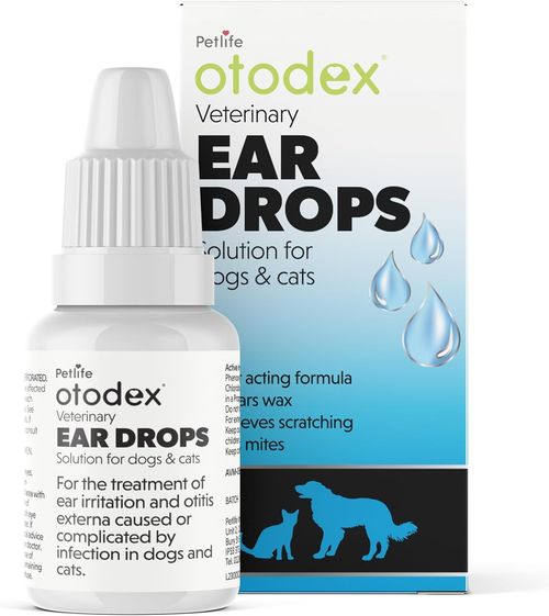 Petlife Otodex Ear Drops Solution Dog Cat Clear Wax Mites Cleanser Itching 14ml — image 1