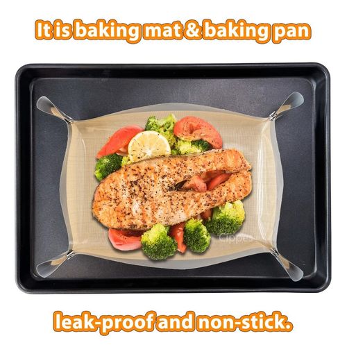 Silicone Baking Mat with Buckle Non Stick Reusable Oven Liner Baking Sheet Tray — image 7