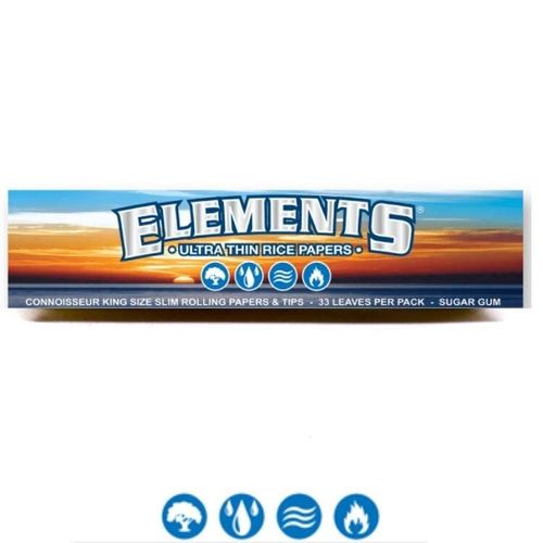 ELEMENTS Ultra Thin Slim King Size Rolling Papers | Full Box of 50 Booklets — image 2