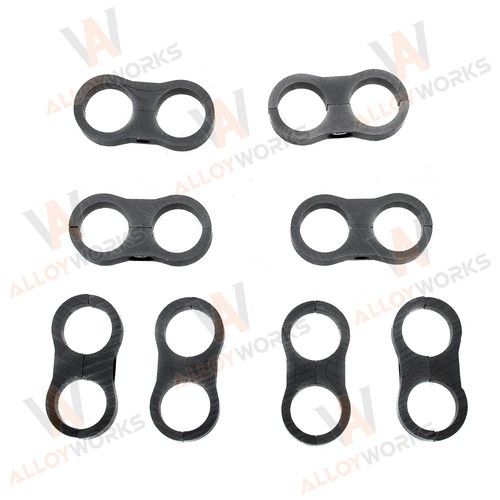 8pcs Aluminium Hose Separator Clamp Fitting/Connector 10AN Oil Fuel/Hose Line