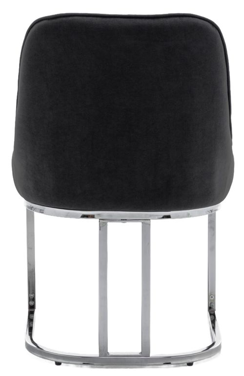 2 4 6  Velvet Dining Chairs Bright Chrome base legs Beige Grey or Black  Velvet — image 9