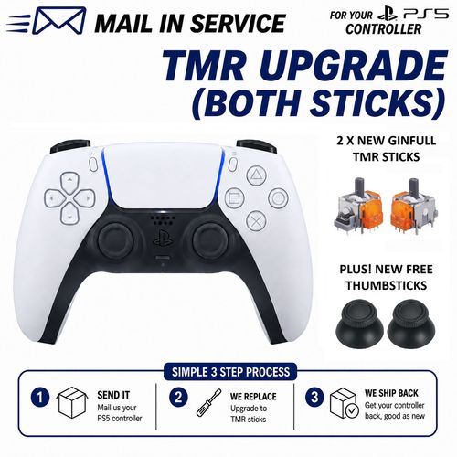 PS5 Controller Service - TMR Hall Effect Upgrade / Drift Repair - Both Sticks — image 1