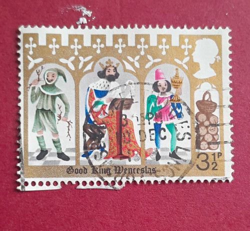 Royal Mail Great Britain Elizabeth II Royalty King Wenceslas 3½p Used Decimal