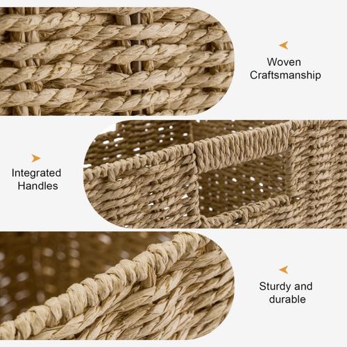 Set of 2 Storage Baskets Foldable Cube Storage Baskets Bins with Handles UK — image 3