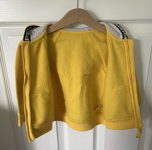 Matalan Toddlers kids yellow zip up hooded jacket Size / age 12 - 18 months — image 3