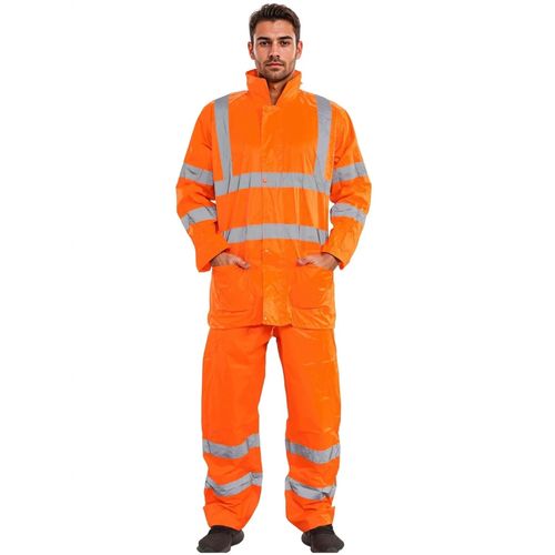 Hi Viz Rainsuit 2 Piece Set High Visibility Waterproof Tracksuit Hi Viz Workwear — image 1