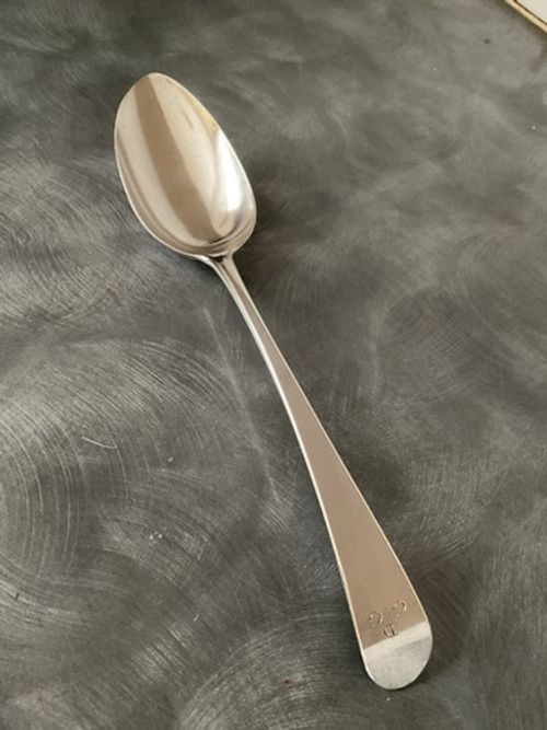SOLID SILVER GEORGIAN ENGLISH HALLMARKED TABLESPOON JOHN LAMB LONDON 1782