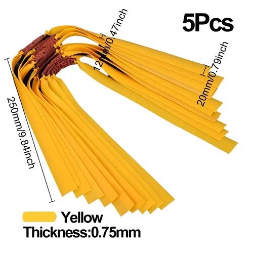 5 Flat Rubber Bands Slingshot Hunting Catapult Replacement Tapered Elastic Band