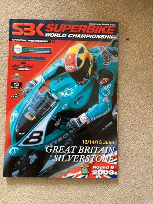1993 World Superbike Championship Programme  Donnington 2003
