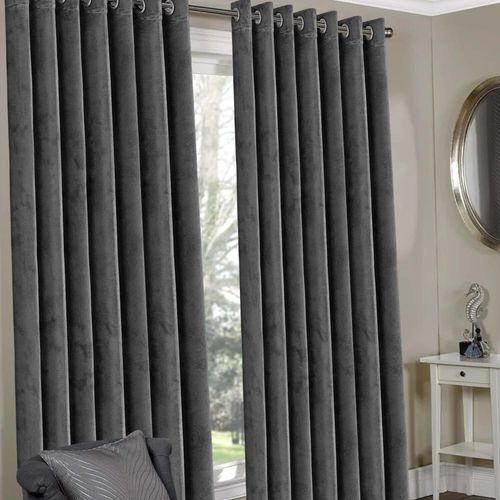 Thick Thermal Velvet Blackout Curtains Eyelet Ring Top Fully Lined Ready Made UK — image 2