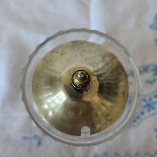 Vintage Cut Glass Preserve Jar EPNS Silver Plate Lid Condiment Pot 12cm — image 7