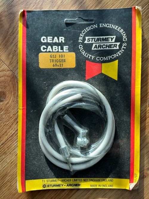 Vintage Sturmey Archer Gear Cable GSJ101 White new old  stock