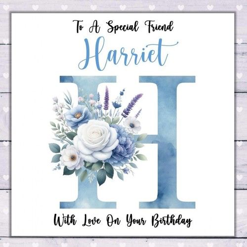 Birthday Card Female Friend Daughter Sister in Law Mum Niece PERSONALISED**A-Z**
