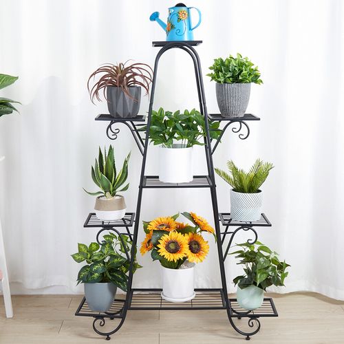 Wisfor 9-Tier Metal Plant Stand Garden Shelves Pot Holder Display Rack Storage — image 1