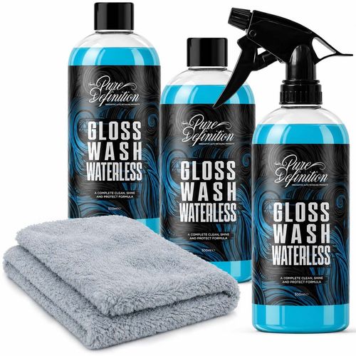 Waterless Wash Car Wax Kit High Gloss Carnauba Detailing Showroom Cleaning Shine — image 1